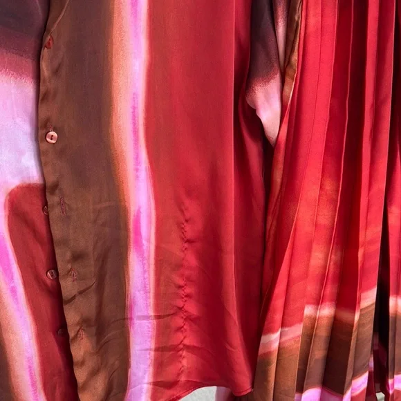 Mango Red A-Line Pleated Skirt for Cocktail - Picture 5 of 5